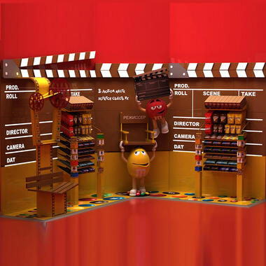 sweets and chocolate brend-zone (shop-in-shop) lounge zone for cinemas