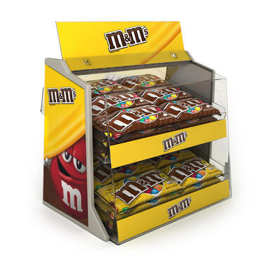 modular counter display for cash desk zone, for sweets