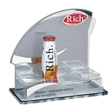 acrylic counter display for cash desk zone, for drinks