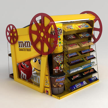 counter displays for cinema zones, for sweets.