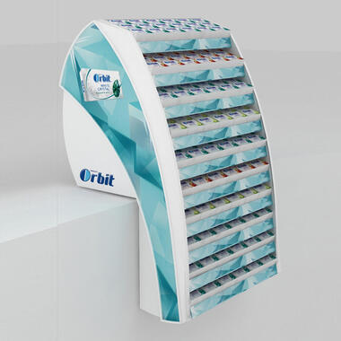 counter display for chewing gum for cash desk zone