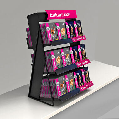 modular counter display for pet food line (pouches)