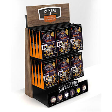 Creative retail equipment — counter pos display for pet goods manufactured by Konsal Advertising Ltd.