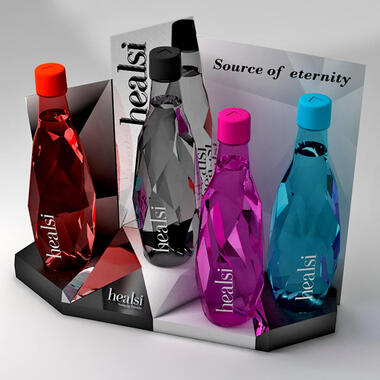 Creative retail equipment — counter display for drinks manufactured by Konsal Advertising Ltd.