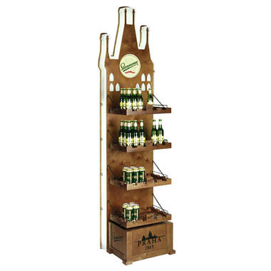 floor display wooden  premium for beer