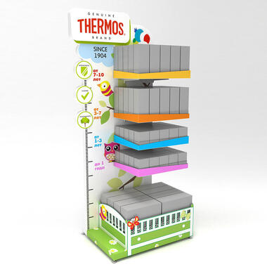 floor display for thermoses for children